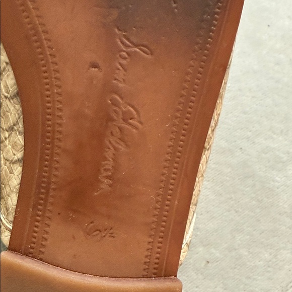 Sam Edelman Gold Snake-Print Slip-On Mules - Picture 6 of 6